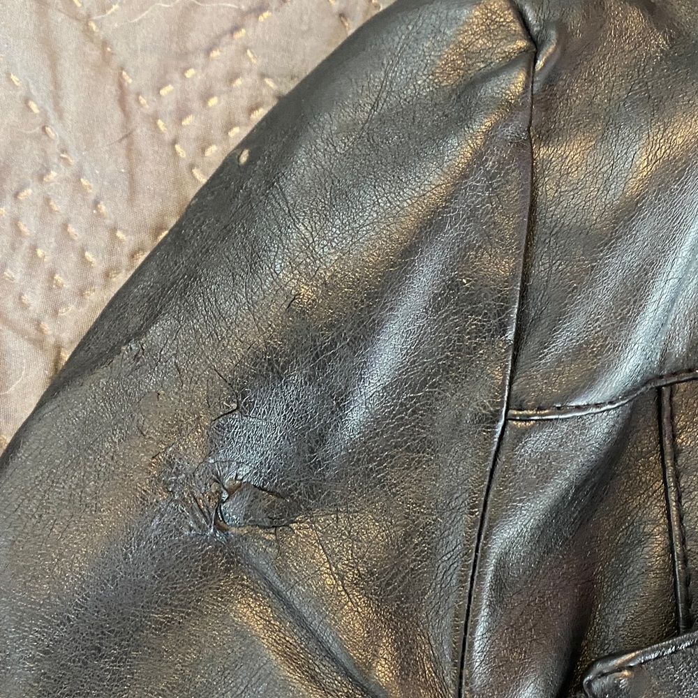 French Connection Dark Leather Jacket - image 3
